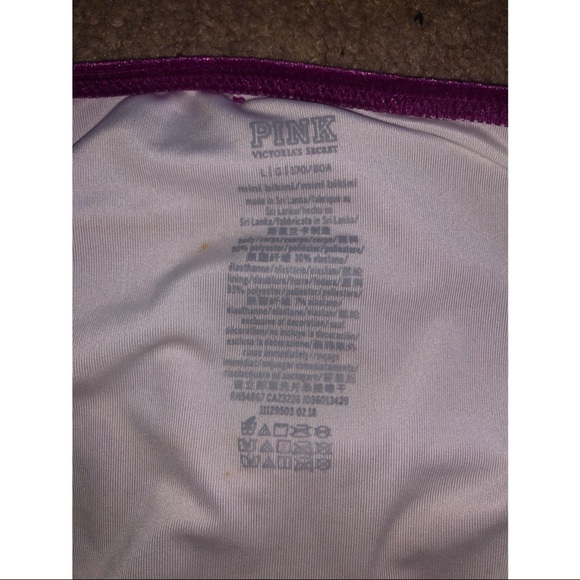 Victoria’s Secret pink velvet purple swimsuit top is medium, bottoms are large. - Picture 4 of 4